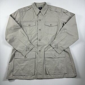 Vintage Willis & Geiger‎ Safari Jacket Mens 2XLT Beige Hunting